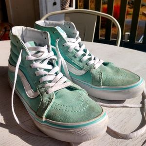 Mint blue Sk8-Hi Vans | size 8.5